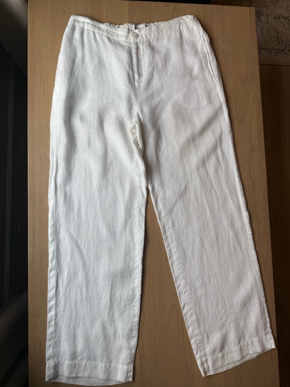 Kate Hill White Linen Pants Small